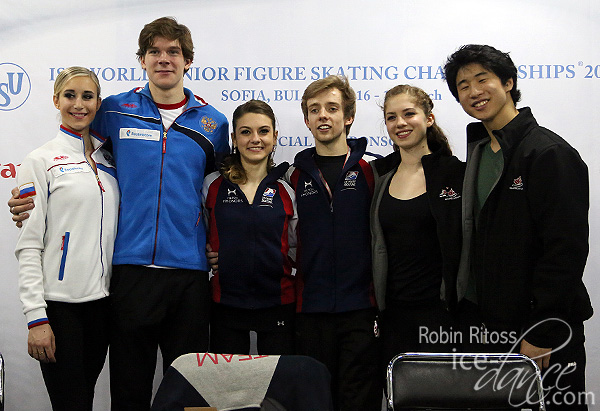Yanovskaya & Mozgov (RUS), Hawayek & Baker (USA), and Edwards & Pang (CAN)