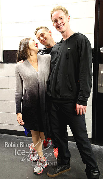 Madison Chock & Evan Bates with Adam Rippon