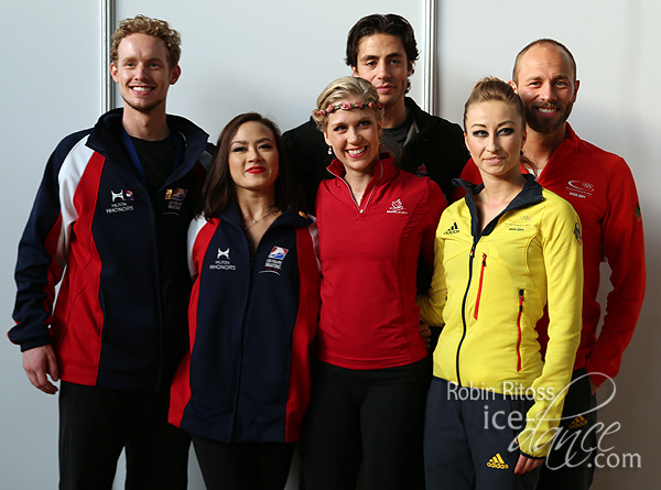 Chock/Bates (USA), Weaver/Poje (CAN) and Zhiganshina/Gazsi (GER)