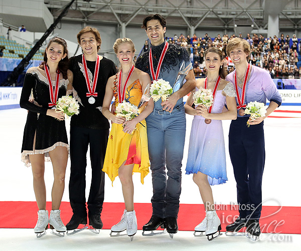 Monko & Khaliavin (silver), Weaver & Poje (gold) and Hawayek & Baker (bronze)