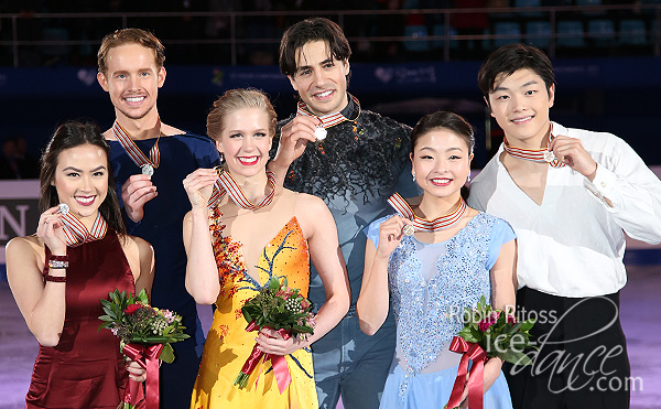 Chock & Bates (USA) - silver; Weaver & Poje (CAN) - gold; and Shibutani & Shibutani (USA) - bronze