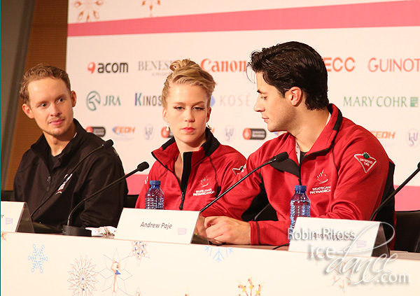 Evan Bates (USA); Kaitlyn Weaver & Andrew Poje (CAN)