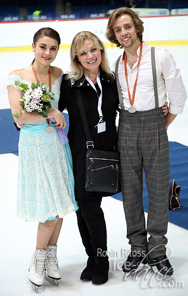 Kaitlin Hawayek & Jean-Luc Baker (USA) with coach Natalia Deller
