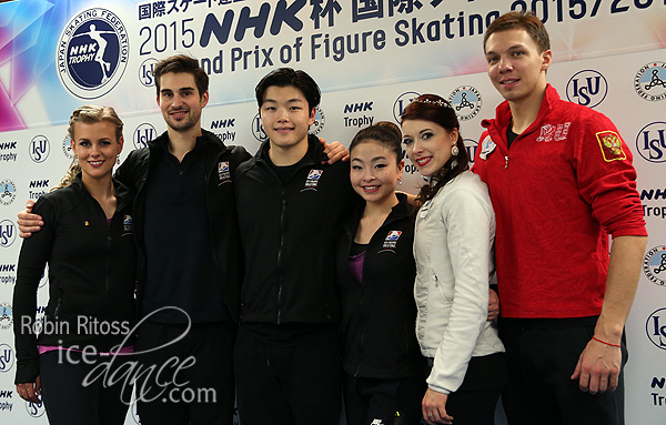 Madison Hubbell & Zachary Donohue (USA); Maia Shibutani & Alex Shibutani (USA); Ekaterina Bobrova & Dmitry Soloviev (RUS)