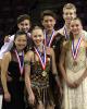 Aya Takai & Alexander Martin (silver); Gigi Becker & Luca Becker (gold); Alina Efimova & Kyle MacMillan (bronze)