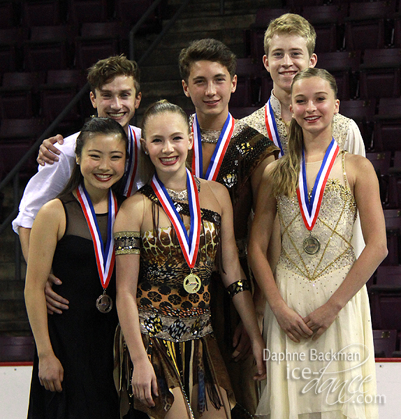 Aya Takai & Alexander Martin (silver); Gigi Becker & Luca Becker (gold); Alina Efimova & Kyle MacMillan (bronze)