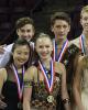 Aya Takai & Alexander Martin (silver); Gigi Becker & Luca Becker (gold); Alina Efimova & Kyle MacMillan (bronze)