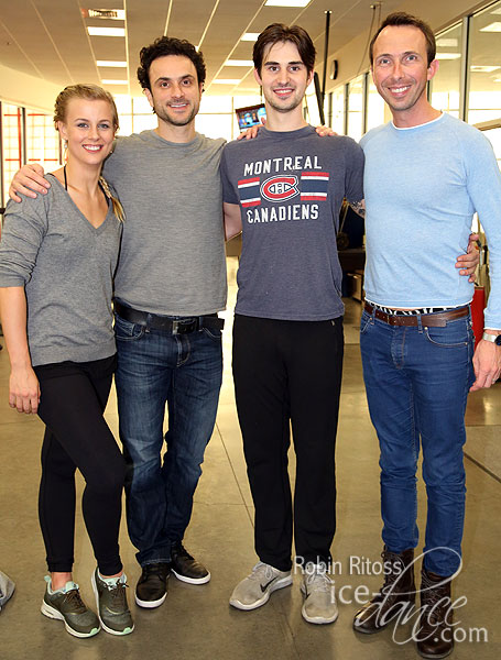 Madison Hubbell & Zachary Donohue (USA) with coaches Patrice Lauzon and Pascal Denis