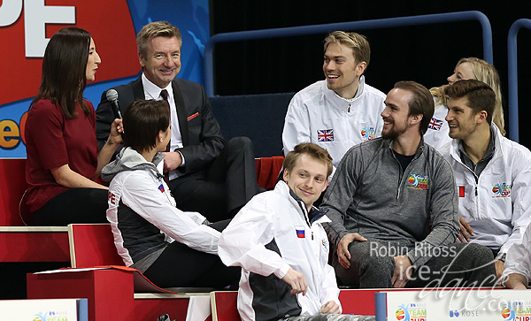 Ladies Group 1 - Sinead Kerr of Icenetwork interviews Christopher Dean, captain of Team Europe