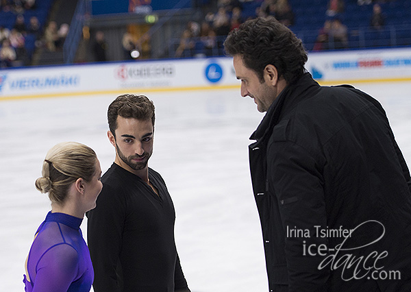 Olivia Smart & Adria Diaz (ESP) with coach Patrice Lauzon
