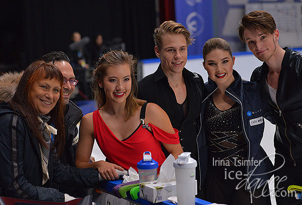 Team Canton with coaches Marina Zoueva and Mauricio Margaglio