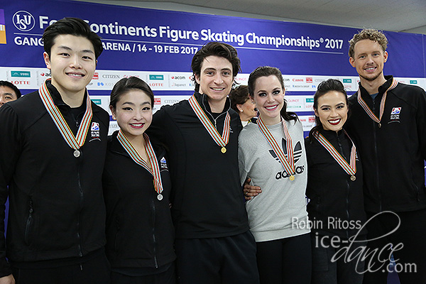 Shibutanis (USA), Virtue & Moir (CAN) and Chock & Bates (USA)