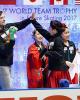 Francis Boudreau-Audet high fives Kana Muramoto
