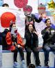 Team Japan cheers as Muramoto & Reed take the ice