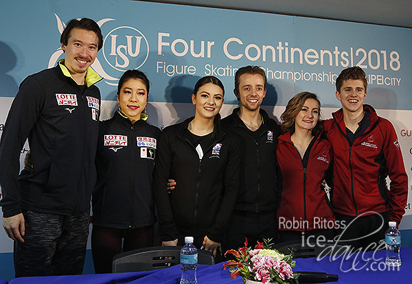 The top 3 after the short dance