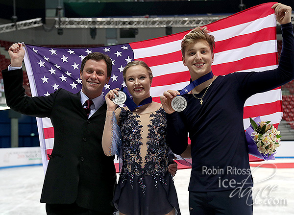 Carreira & Ponomarenko with coach Igor Shpilband