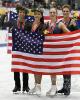 Team USA's Hawayek & Baker (gold) and Parsons & Parsons (bronze)