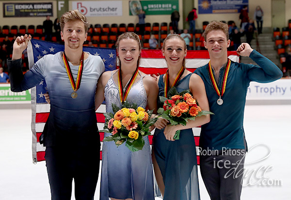 Team USA's Carreira & Ponomarenko and Parsons & Parsons