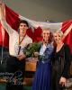 Gilles & Poirier with coach Carol Lane