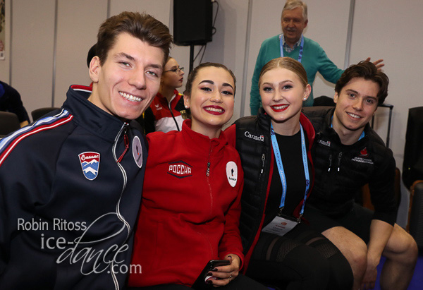 Elizaveta Khudaiberdieva & Nikita Nazarov (RUS) and Alicia Fabbri & Paul Ayer (CAN)