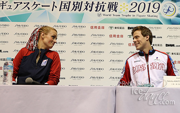 Madison Hubbell (Team USA) and Nikita Katsalapov (Team Russia)