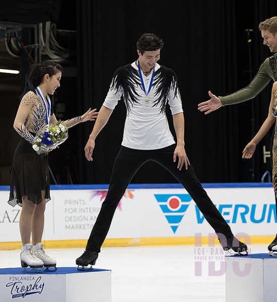 Xinyu Liu attempts to move to the top spot on the podium