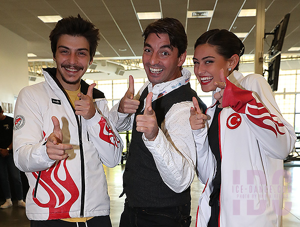 Nicole Kelly & Berk Akalin (TUR) with coach Alper Uçar