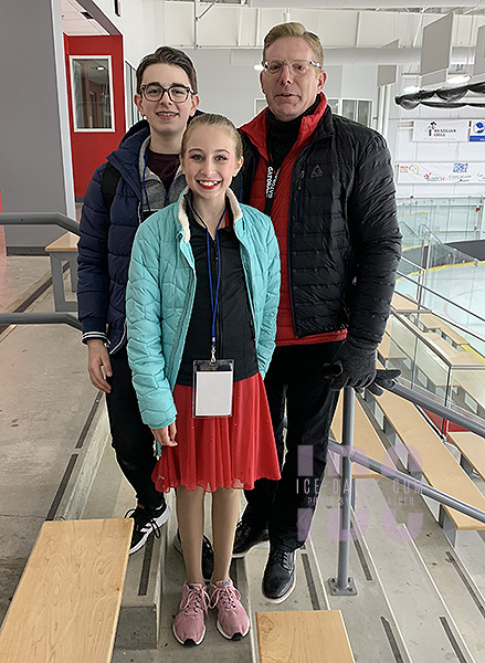 Audrey-Kate Johnson & Lucas Appel w/coach Steve Belanger