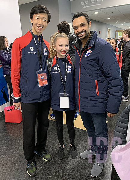 Nastia Efimova & Jonathan Zhao w/coach Nathan Truesdell