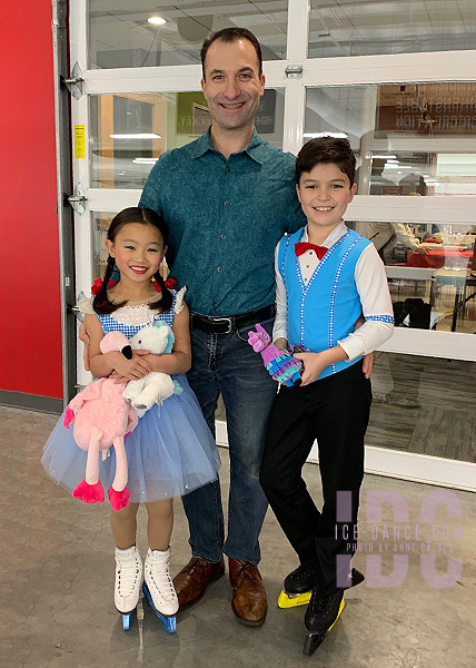 Eva Wang & Evan Peal w/coach Robert Peal