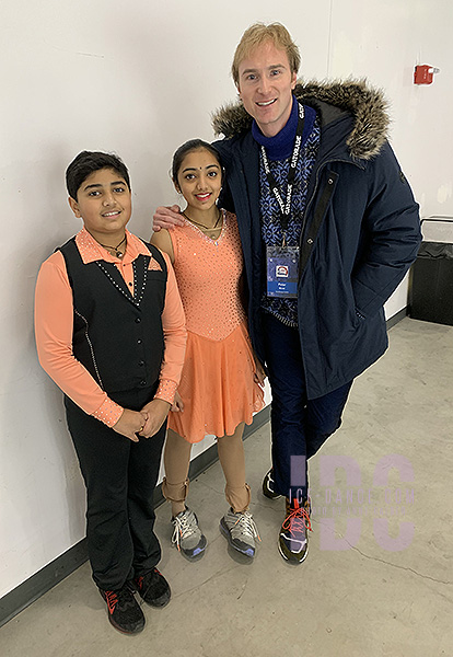 Samhita Jonnalagadda & Vedanth Jonnalagadda w/coach Peter Biver