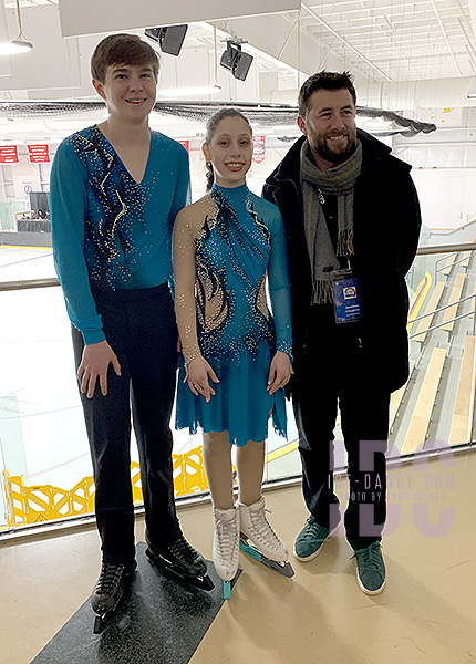Vered Polonsky & David Case w/coach Jonathan O'Dougherty
