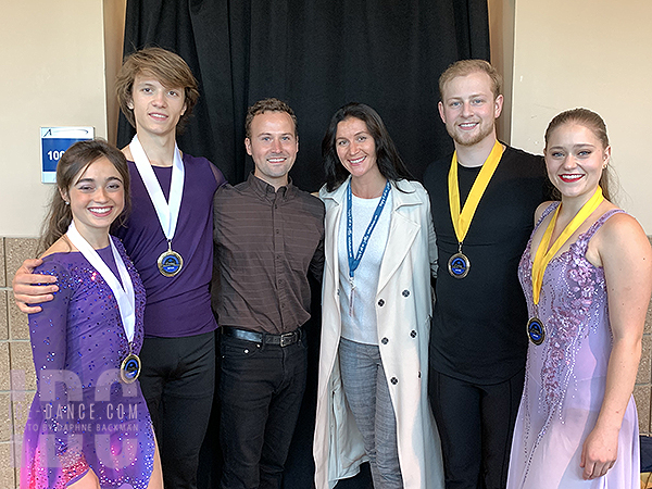 Isabella Flores & Dimitry Tsarevski and Sophia Domonoske & Thomas Schwappach with Elena Dostatni and Joel Dear