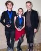 Oona & Gage Brown with coach Joel Dear