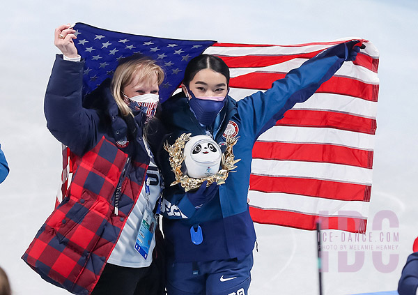 Karen Chen w/coach Tammy Gambill / Team USA